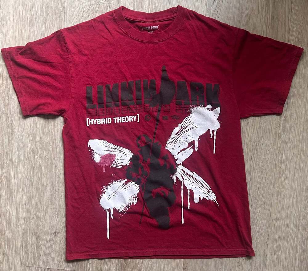 Linkin Park Hybrid Theory Red Graphic T-Shirt Large